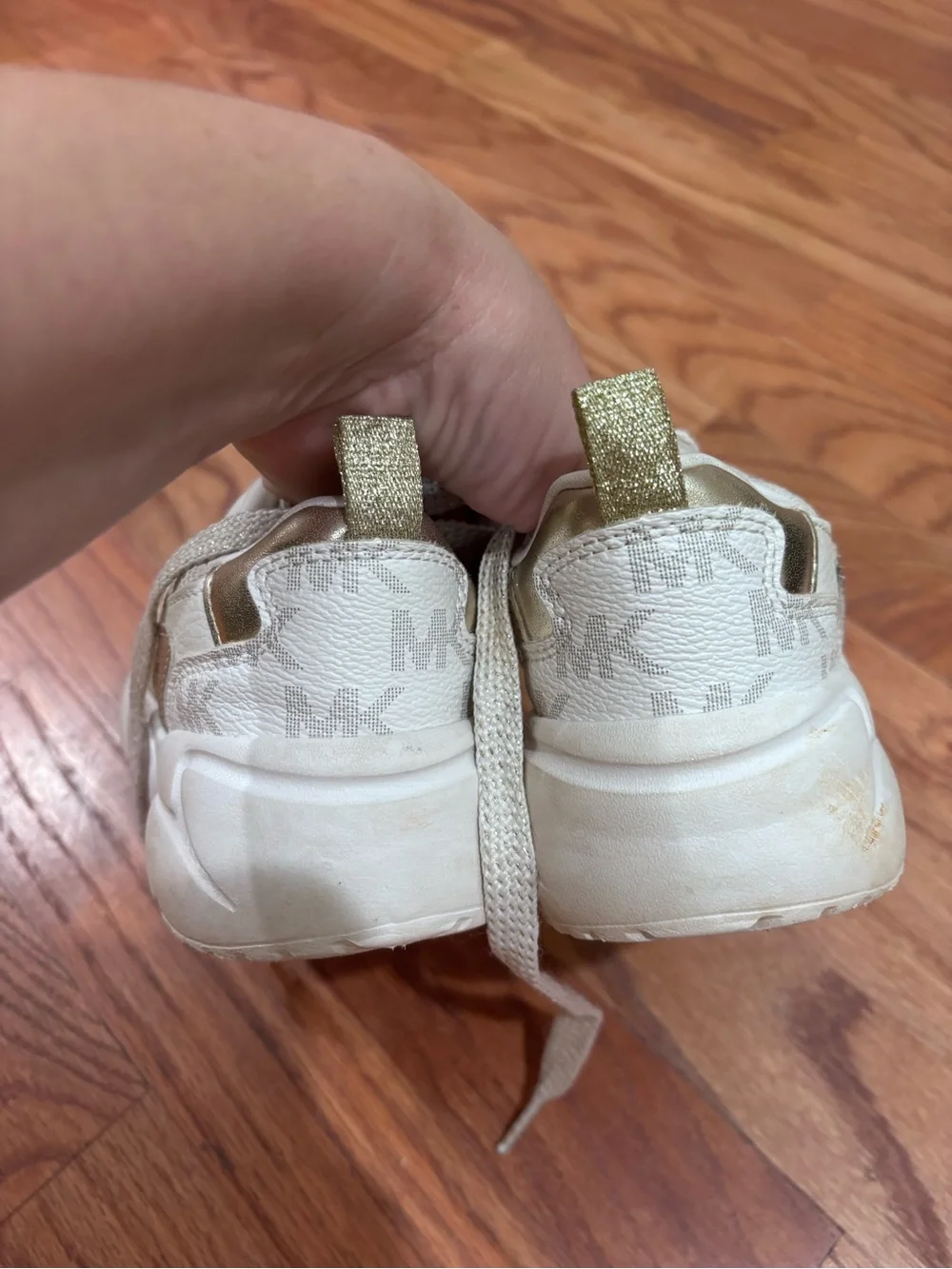 Michael Kors Kids' Cream & Gold Chunky Sneaker